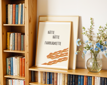 Lade das Bild in den Galerie-Viewer, humorvolles psychologisches Poster mit Spruch hätte hätte Fahrradkette als Erinnerung daran, im hier und jetzt zu bleiben