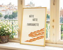 Lade das Bild in den Galerie-Viewer, modernes Spruchposter im Bauhaus Stil Hätte Hätte Fahrradkette