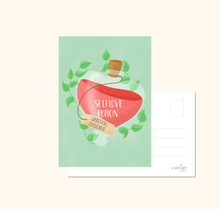 Lade das Bild in den Galerie-Viewer, Postkarte selflove potion: großzügig dosieren