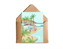 Lade das Bild in den Galerie-Viewer, Postkarte Sommer Sonne Surfen