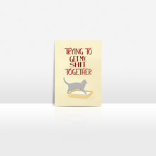 Lade das Bild in den Galerie-Viewer, Karte mit englischem lustigem Spruch und Katze