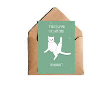 Lade das Bild in den Galerie-Viewer, lustige Weihnachtskarte Katze