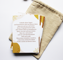Lade das Bild in den Galerie-Viewer, Achtsamkeitsübung aus dem Kartenset 30 Tage Achtsamkeit Anleitung für Atemmeditation