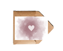 Lade das Bild in den Galerie-Viewer, Liebeskarte mit aquarell Herz