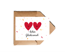 Lade das Bild in den Galerie-Viewer, Geburtstagskarte mit Herzen herzlichen Glückwunsch