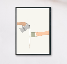 Lade das Bild in den Galerie-Viewer, humorvolles Poster mit verschüttetem Kaffee