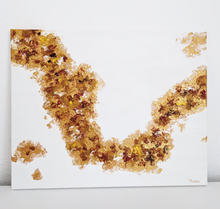 Lade das Bild in den Galerie-Viewer, Abstraktes Acryl Gemälde auf Leinwand mit Goldtönen
