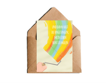 Lade das Bild in den Galerie-Viewer, Liebeskarte mit Spruch und dann hast du angefangen, mein Leben bunt zu malen