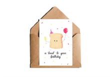 Lade das Bild in den Galerie-Viewer, lustige Geburtstagskarte mit Spruch a toast to your birthday