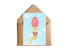 Lade das Bild in den Galerie-Viewer, Osterkarte Ballonfahrt