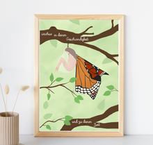 Lade das Bild in den Galerie-Viewer, Poster Schmetterling wachse in deiner Geschwindigkeit und zu deiner Zeit
