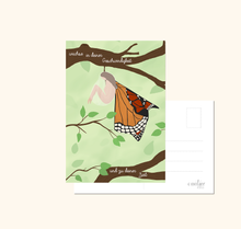 Lade das Bild in den Galerie-Viewer, Karte Wachstum zu deiner Zeit mit Schmetterling Illustration