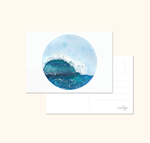 Lade das Bild in den Galerie-Viewer, Postkarte aquarell Welle