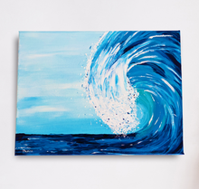 Lade das Bild in den Galerie-Viewer, Acryl Bild Welle Original Kunst auf Leinwand