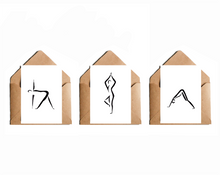 Lade das Bild in den Galerie-Viewer, Postkarten Set Yoga Posen in schwarz weiß