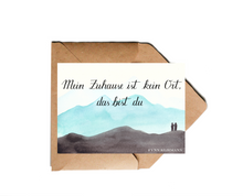 Lade das Bild in den Galerie-Viewer, Liebeskarte mit Zitat mein Zuhause ist kein Ort das bist du - Fynn Kliemann