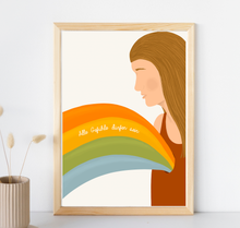 Lade das Bild in den Galerie-Viewer, Spruch alle Gefühle dürfen sein auf Poster mit bunter moderner Illustration