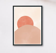 Lade das Bild in den Galerie-Viewer, Kunstdruck Mond abstrakt im boho Stil