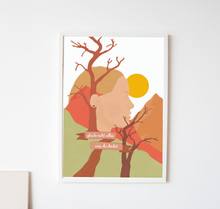 Lade das Bild in den Galerie-Viewer, surreales Poster mit Schriftzug glaube nicht alles was du denkst