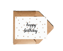 Lade das Bild in den Galerie-Viewer, minimalistische Geburtstagkarte happy birthday mit Punkten