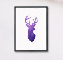 Lade das Bild in den Galerie-Viewer, Poster aquarell Hirsch