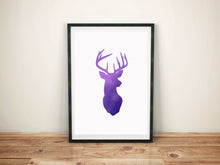 Lade das Bild in den Galerie-Viewer, Poster aquarell Hirsch