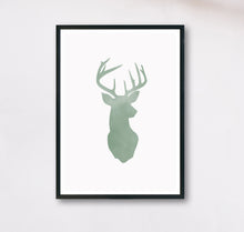 Lade das Bild in den Galerie-Viewer, Poster aquarell Hirsch
