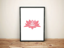 Lade das Bild in den Galerie-Viewer, Kunstdruck Lotus in rosa