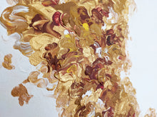 Lade das Bild in den Galerie-Viewer, Abstraktes Acryl Gemälde auf Leinwand mit Goldtönen