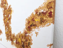Lade das Bild in den Galerie-Viewer, Abstraktes Acryl Gemälde auf Leinwand mit Goldtönen