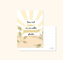 Lade das Bild in den Galerie-Viewer, motivierende Postkarte lass mal an uns selber glauben - Julia Engelmann