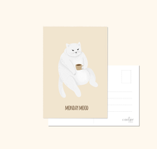 Lade das Bild in den Galerie-Viewer, Postkarte Montag mit Karte und Kaffee als humorvolles Geschenk