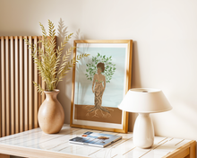 Lade das Bild in den Galerie-Viewer, Tischdekoration im boho-Stil mit femininem Baum Poster
