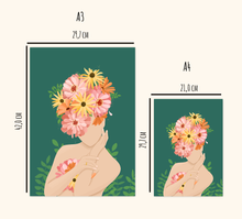 Lade das Bild in den Galerie-Viewer, Kunstdruck Blumenfrau
