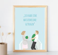 Lade das Bild in den Galerie-Viewer, Dirty Dancing Poster mit Zitat Ich habe eine Wassermelone getragen
