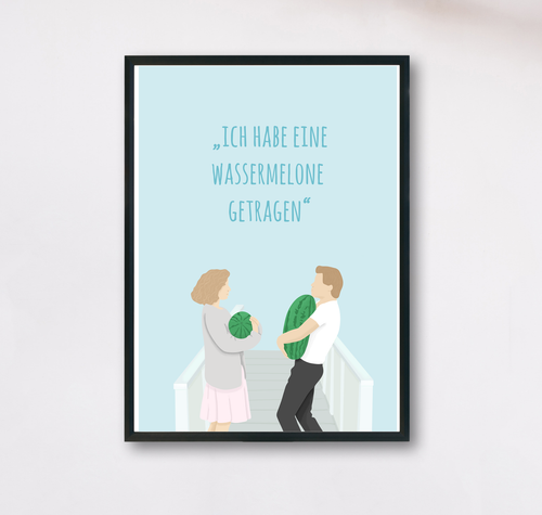 Dirty Dancing Poster mit Filmzitat ich habe eine Wassermelone getragen