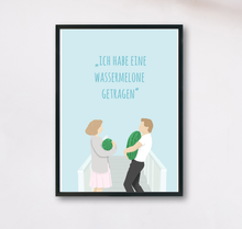 Lade das Bild in den Galerie-Viewer, Dirty Dancing Poster mit Zitat Ich habe eine Wassermelone getragen
