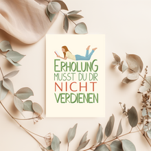 Lade das Bild in den Galerie-Viewer, Karte Pausen gönnen als Erinnerung an dich selbst in minimalistischem Design
