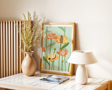 Lade das Bild in den Galerie-Viewer, Tischdekoration mit Poster von Frauen in Blumen im boho-Stil
