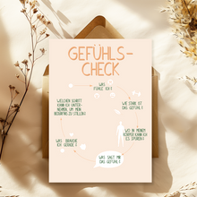Lade das Bild in den Galerie-Viewer, moderne Psychotherapie Karte zum Verstehen eigener Gefühle für Psychotherapie, Beratung und Coaching in einem Flatlay im Boho-Design
