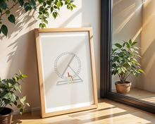 Lade das Bild in den Galerie-Viewer, minimalistisches Psychologie Poster als Erinnerung, Pausen zu machen mit Bild eines Menschen im Hamsterrad
