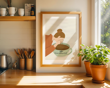 Lade das Bild in den Galerie-Viewer, humorvolles Poster in der Küche mit Spruch coffee because adulting is hard

