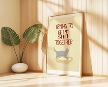 Lade das Bild in den Galerie-Viewer, witziges Katzen Poster als Geschenk für Katzenfreunde mit Spruch in A3 und A4
