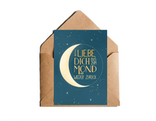 Lade das Bild in den Galerie-Viewer, Liebeskarte to the moon and back
