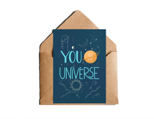 Lade das Bild in den Galerie-Viewer, Liebeskarte mit Spruch you are my universe
