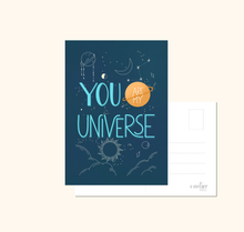 Lade das Bild in den Galerie-Viewer, Liebeskarte mit Spruch you are my universe
