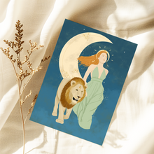 Lade das Bild in den Galerie-Viewer, Postkartenset Frauen und wilde Tiere
