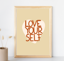 Lade das Bild in den Galerie-Viewer, Typographie Poster Love yourself
