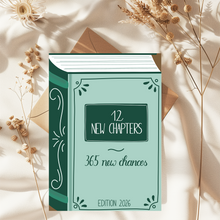 Lade das Bild in den Galerie-Viewer, Spruchkarte zum neuen Jahr als aufmunterndes Geschenk in einem Flatlay mit passendem Kraftpapier Briefumschlag
