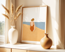 Lade das Bild in den Galerie-Viewer, Poster mit Frau am Strand und aufmunterndem Spruch
